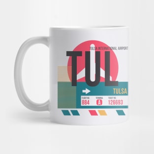 Tulsa (TUL) Airport // Sunset Baggage Tag Mug